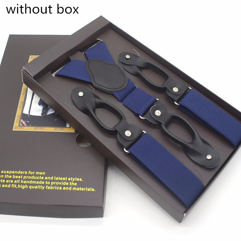 Mans Leather Suspenders