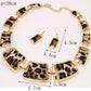 Geometric Leopard Necklace Sets