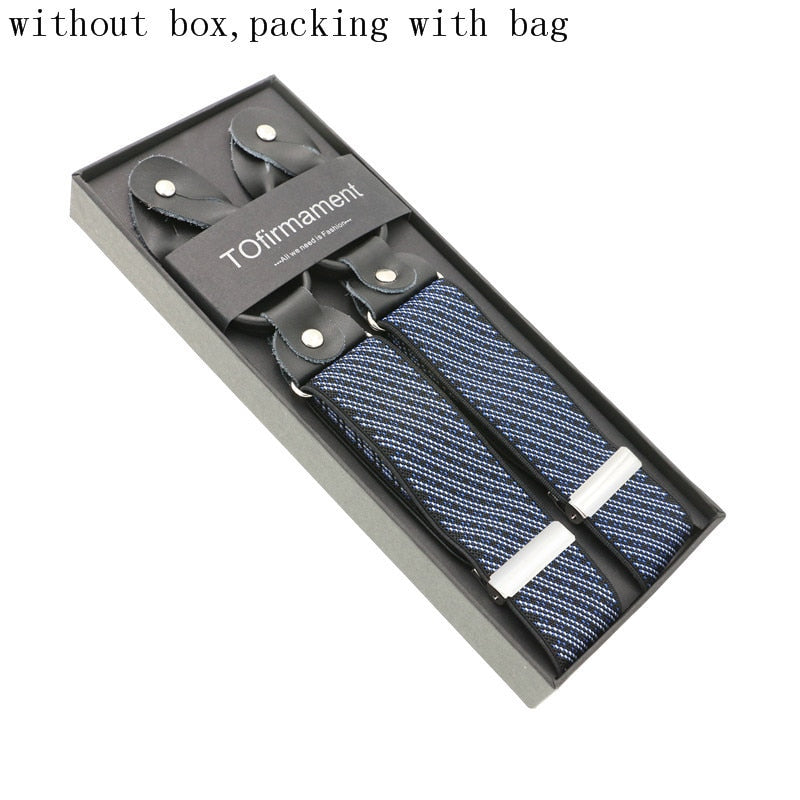 Mans Leather Suspenders