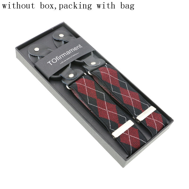Mans Leather Suspenders