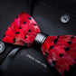 Feather Leather Bow Tie