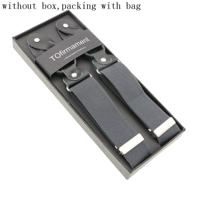 Mans Leather Suspenders