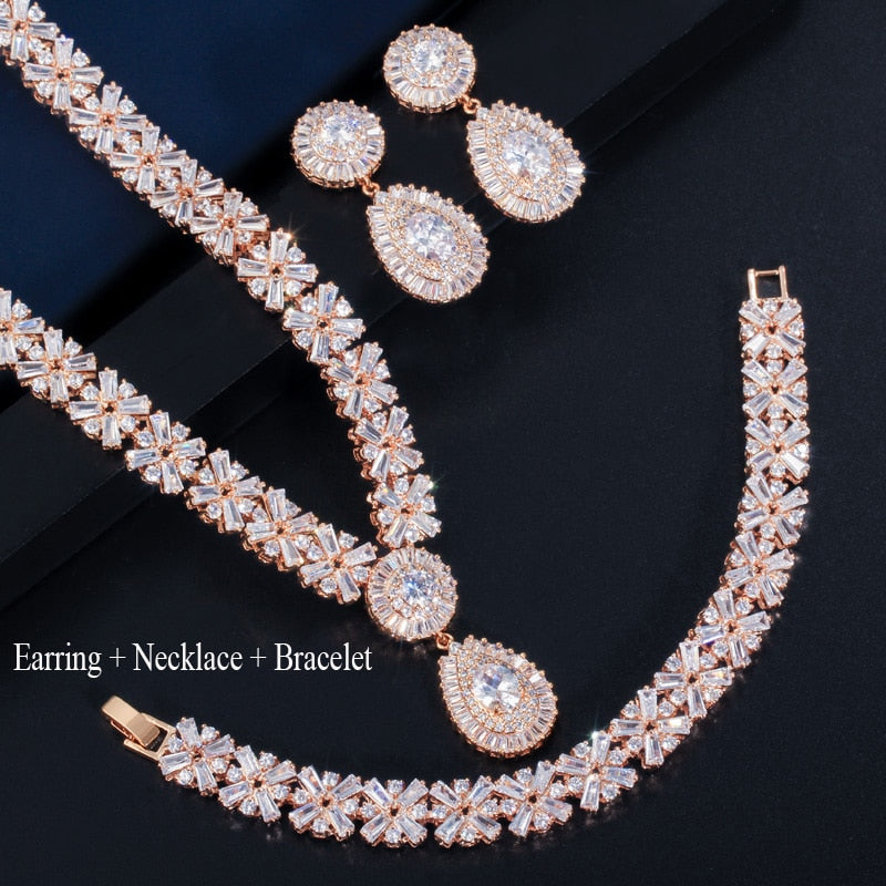 Cubic Zirconia Party Jewelry Set