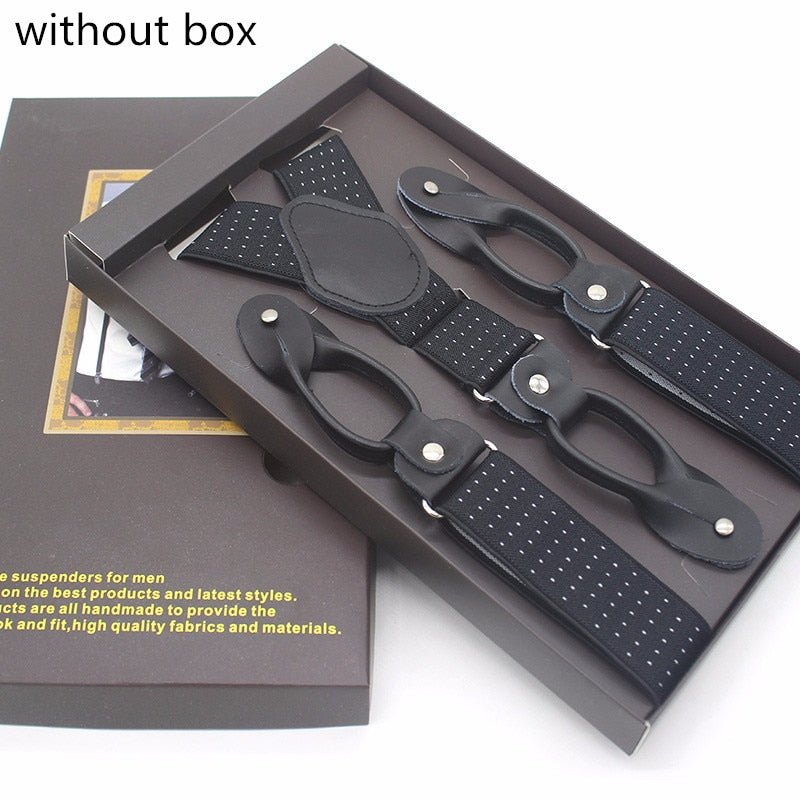 Mans Leather Suspenders