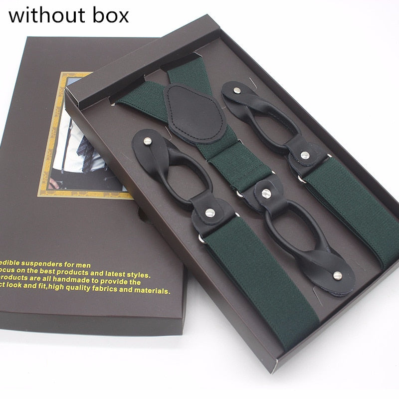 Mans Leather Suspenders