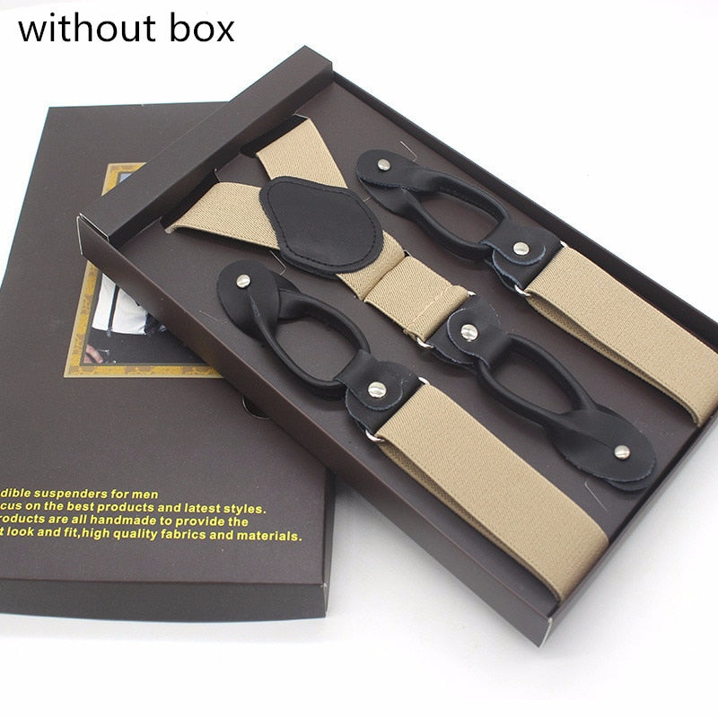 Mans Leather Suspenders