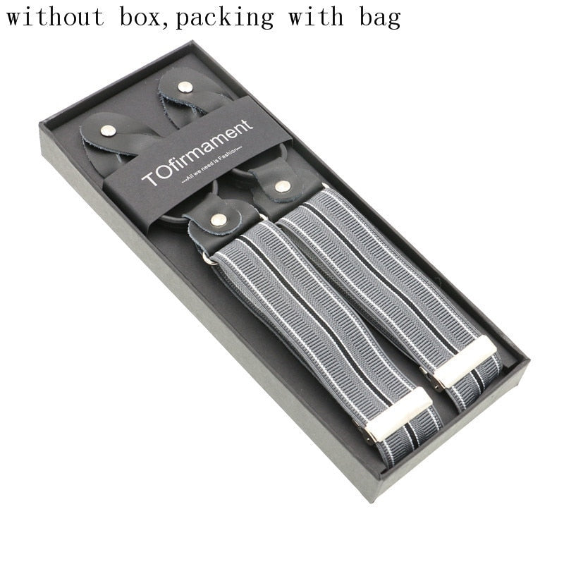 Mans Leather Suspenders
