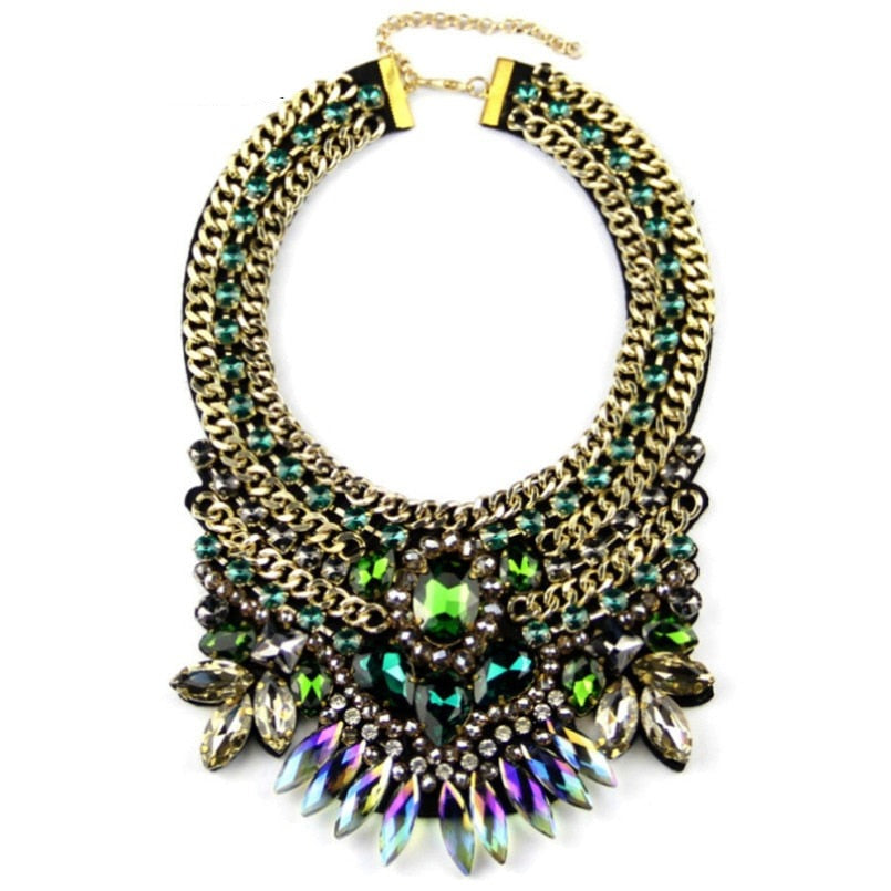 Multicolor Crystal Maxi Necklace