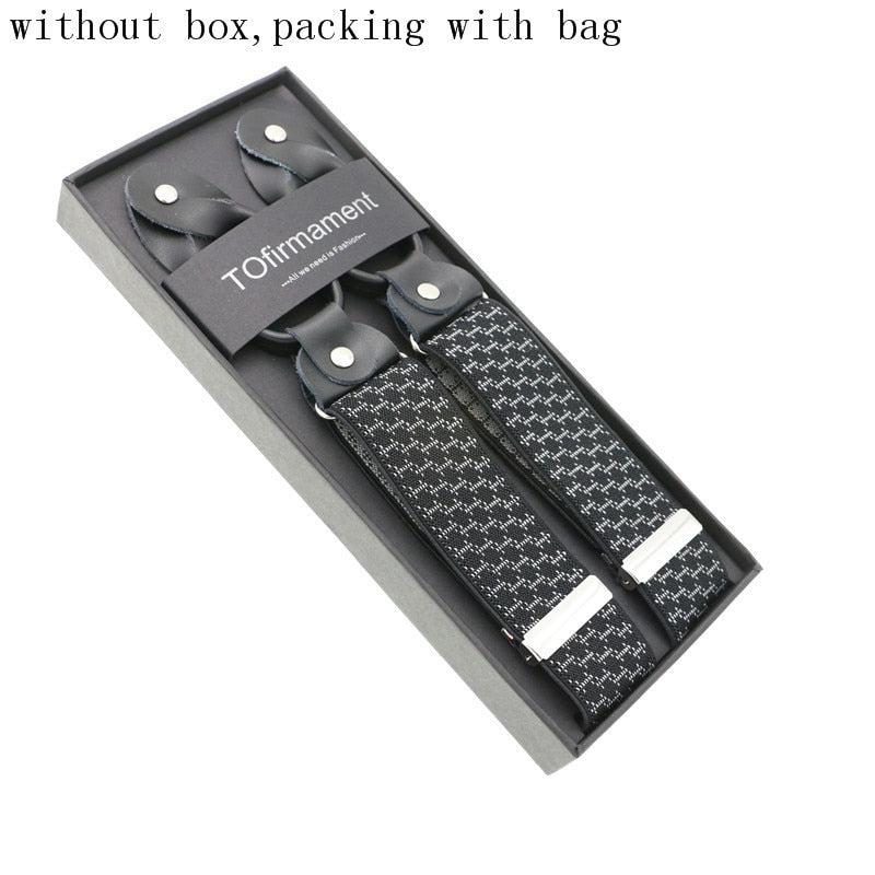 Mans Leather Suspenders
