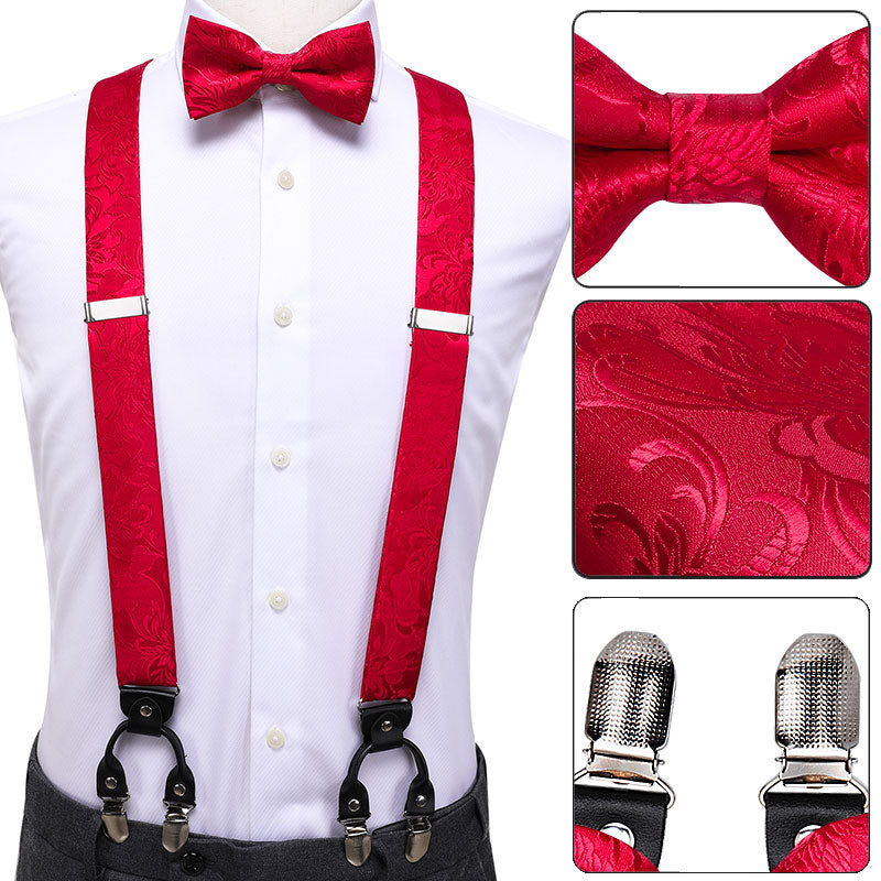 Men's Suspenders Bow Tie