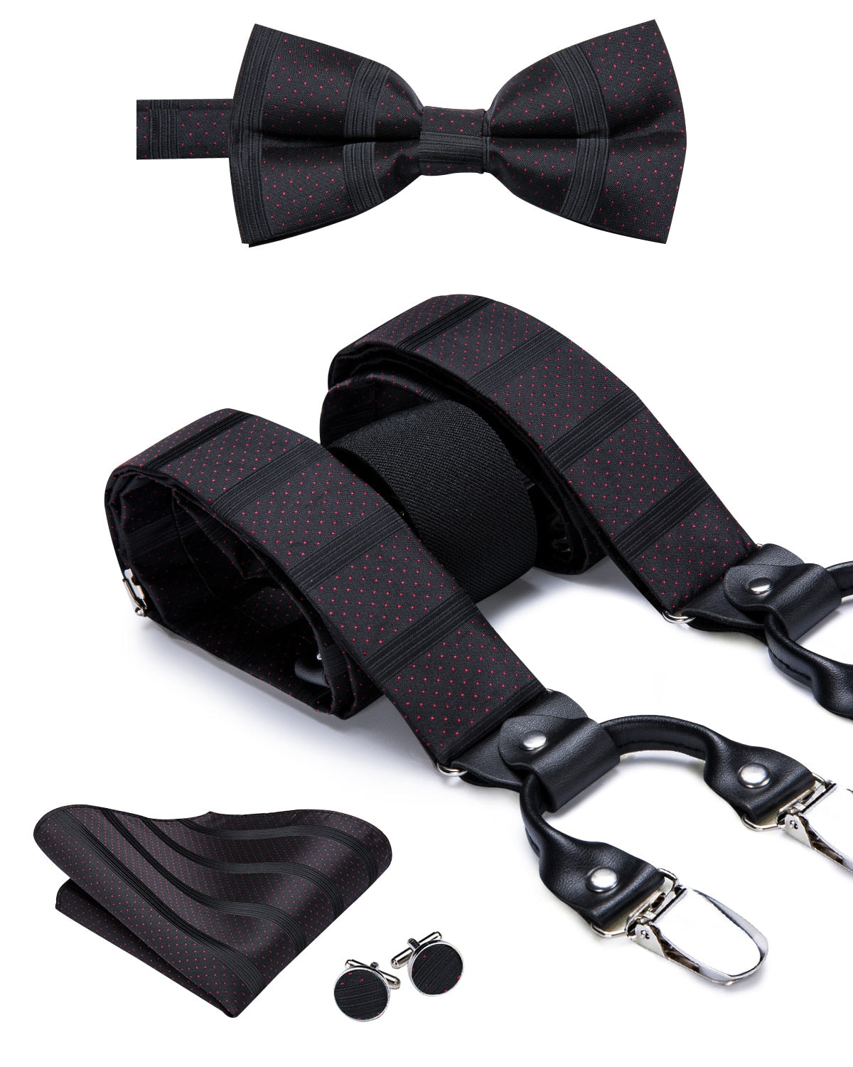Men's Suspenders Bow Tie