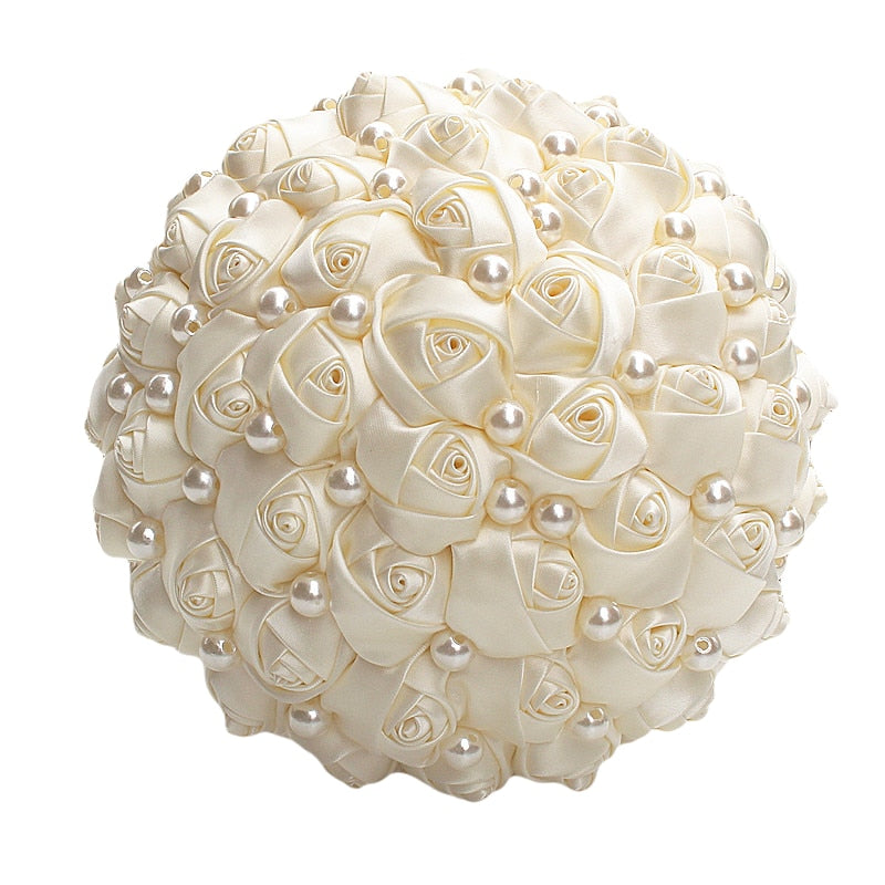 Ivory Silk Rose Bridal Bouquets