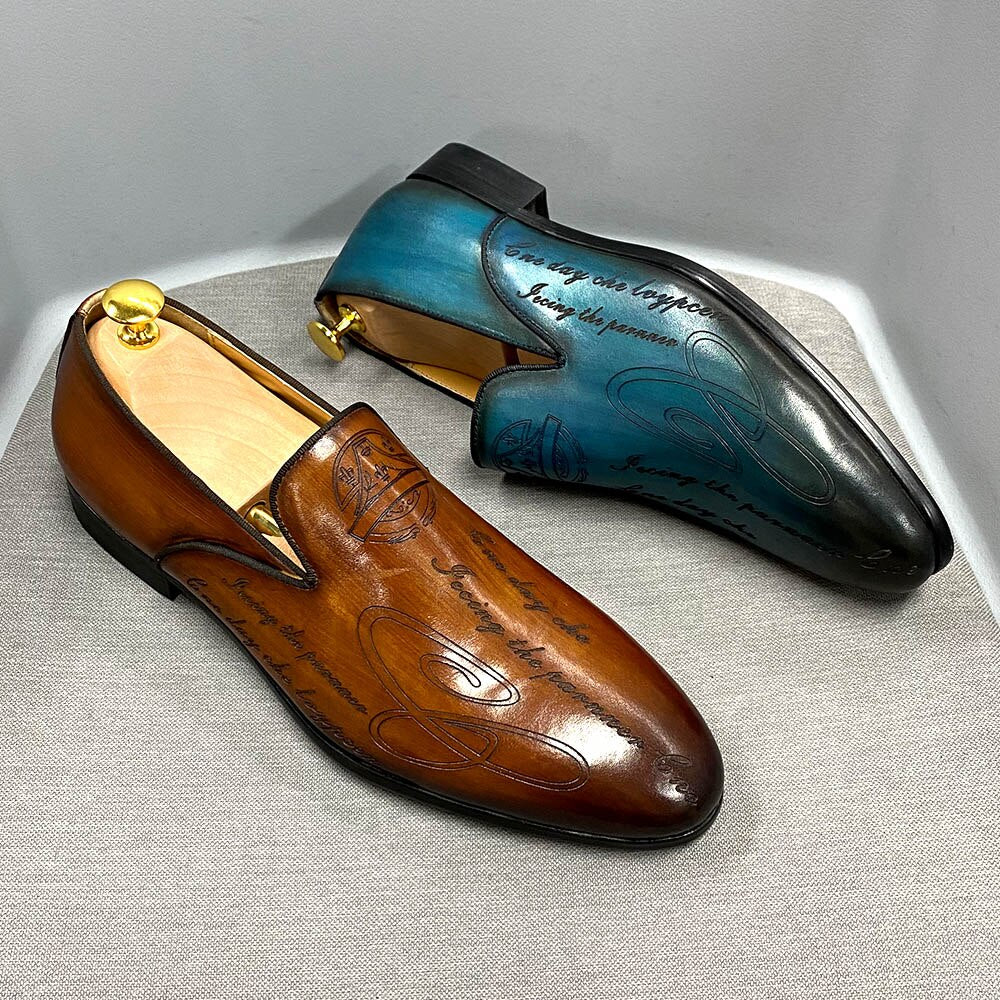 Hand Painted Letter Men Shoes