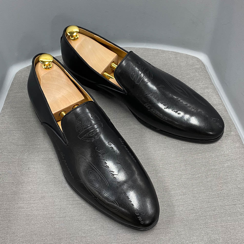 Hand Painted Letter Men Shoes