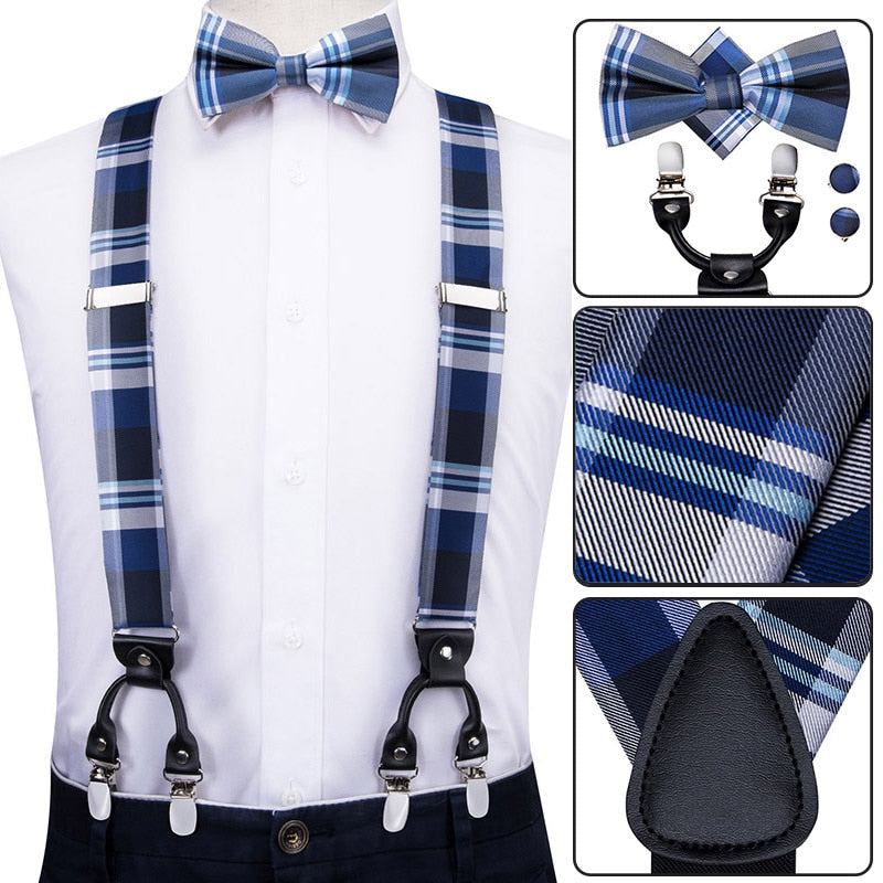 Men's Suspenders Bow Tie