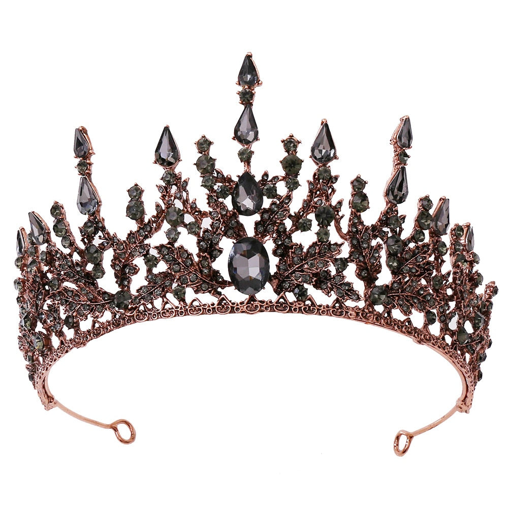 Retro Bronze Crystal Tiara