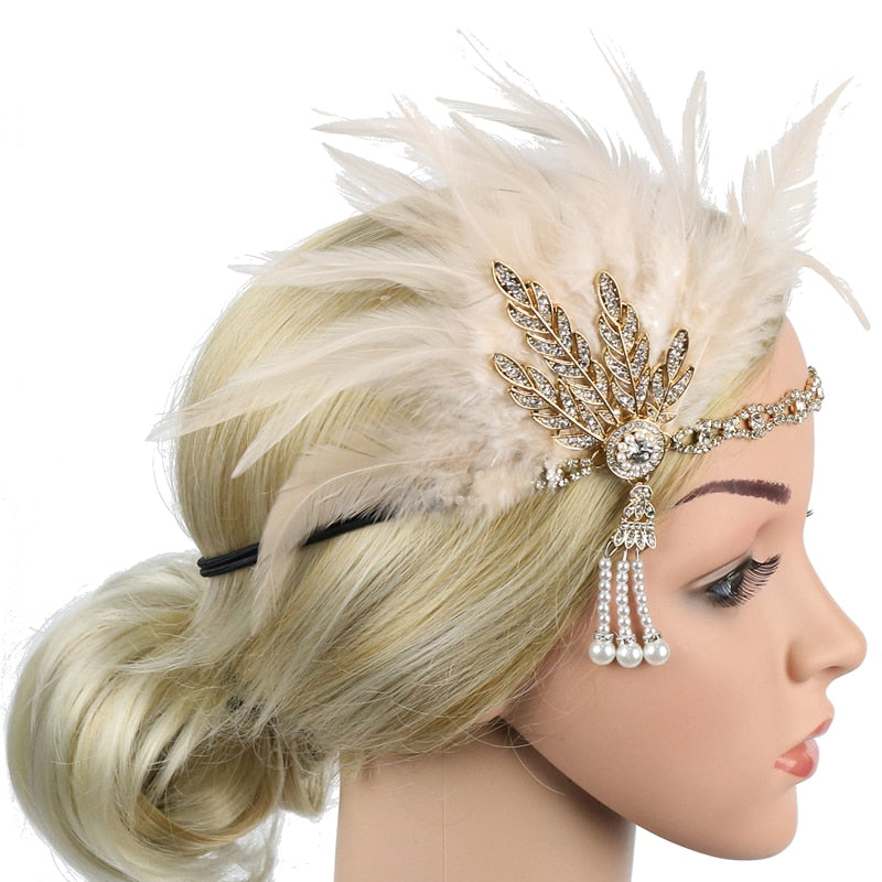 1920s Headband Feather Headpiece