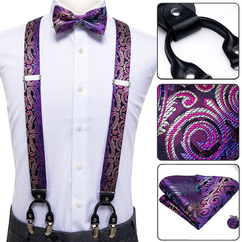 Men's Suspenders Bow Tie