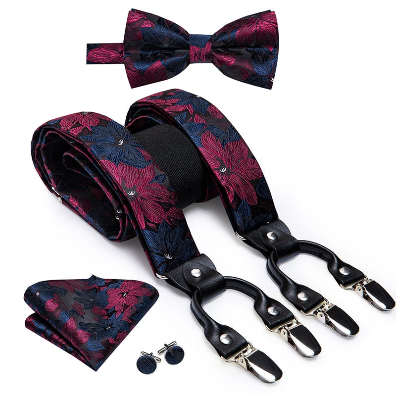 Vintage Silk Suspender Set