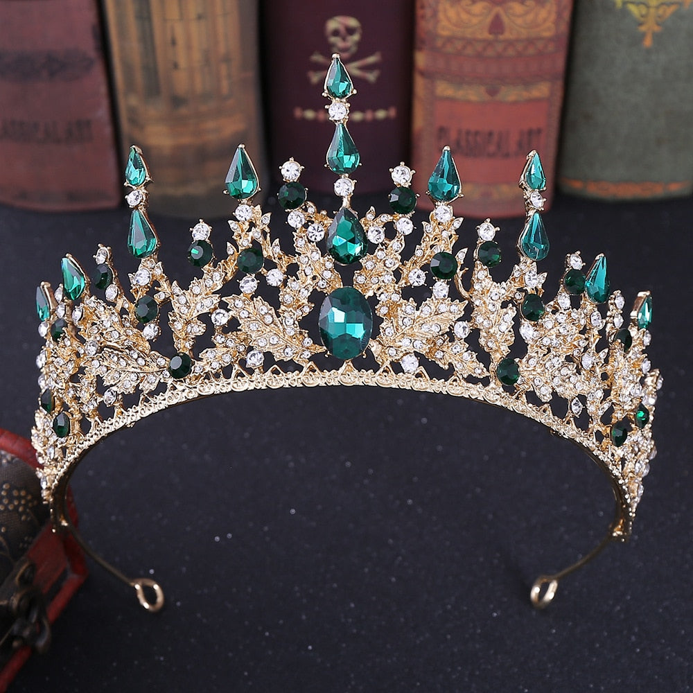 Retro Bronze Crystal Tiara