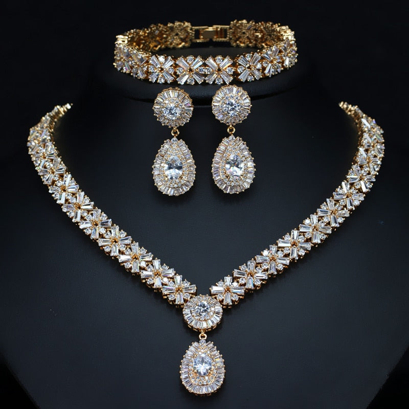 Cubic Zirconia Party Jewelry Set