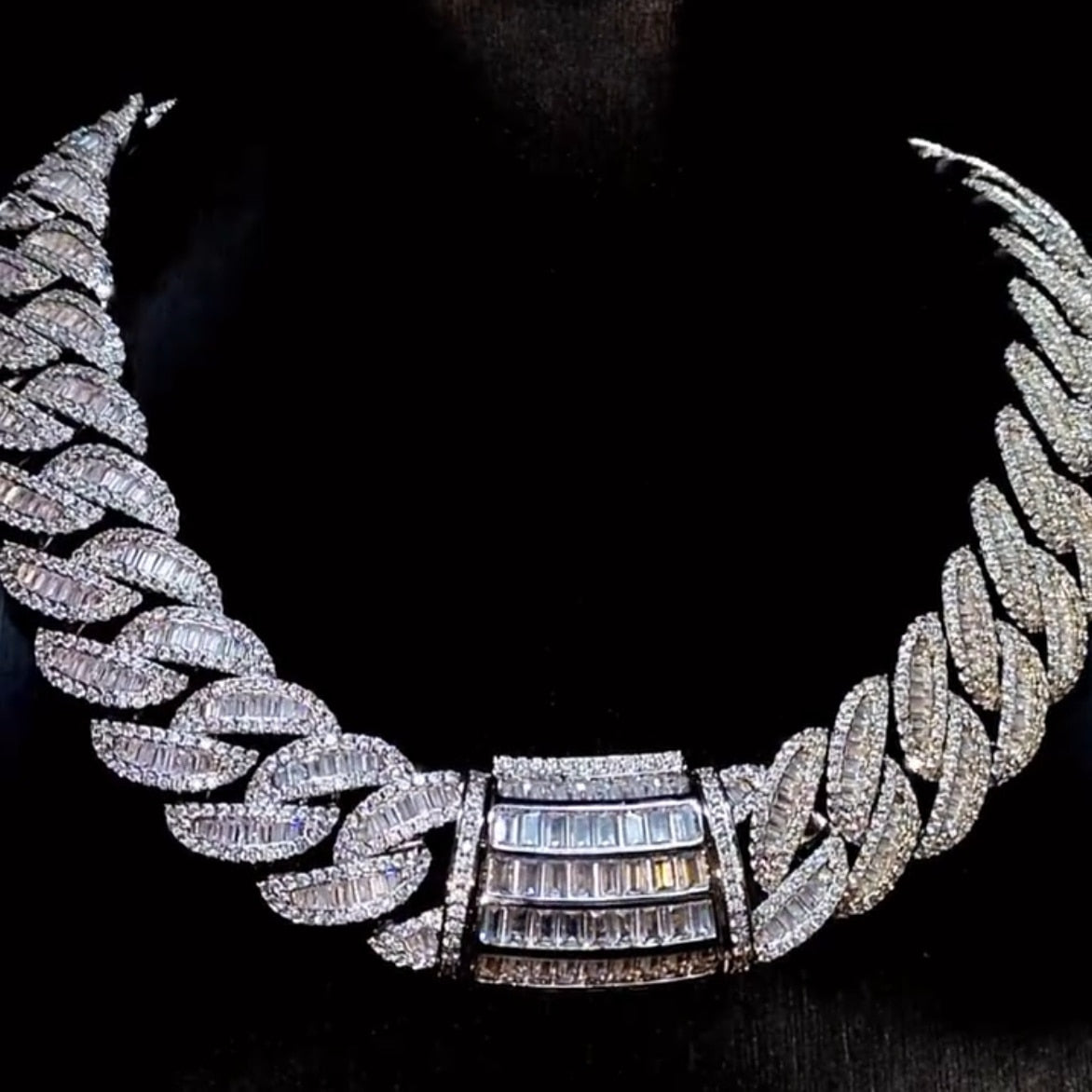 Silver Link Chain Punk Necklace