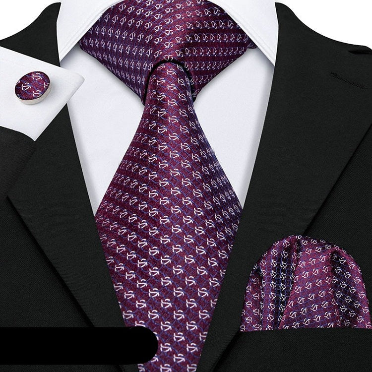Luxury Silk Striped Tie Set
