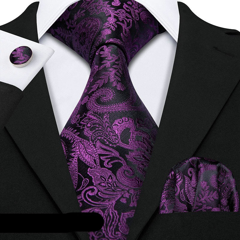 Luxury Silk Striped Tie Set