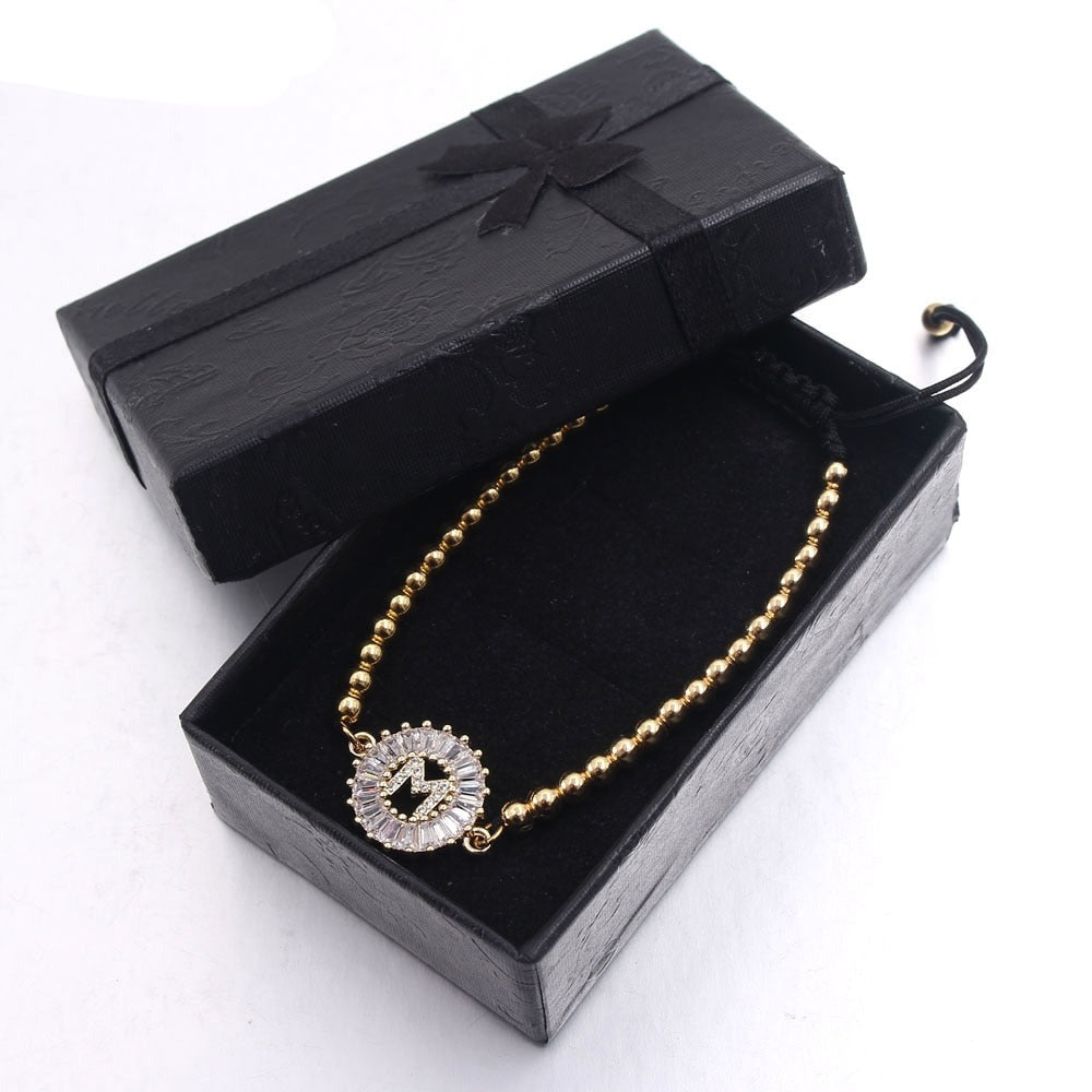Letter Zircon Bracelet