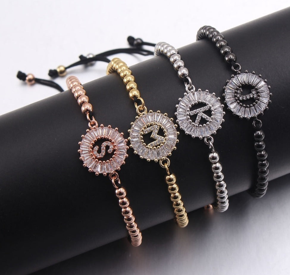 Letter Zircon Bracelet