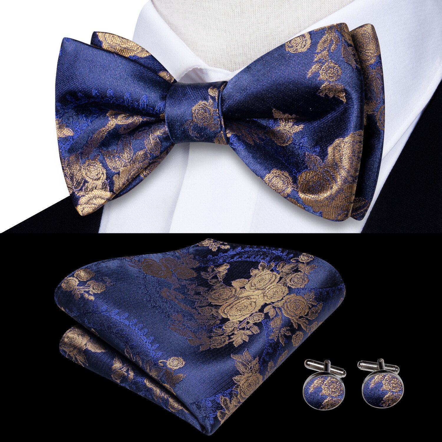 Jacquard Silk Self Bow Tie