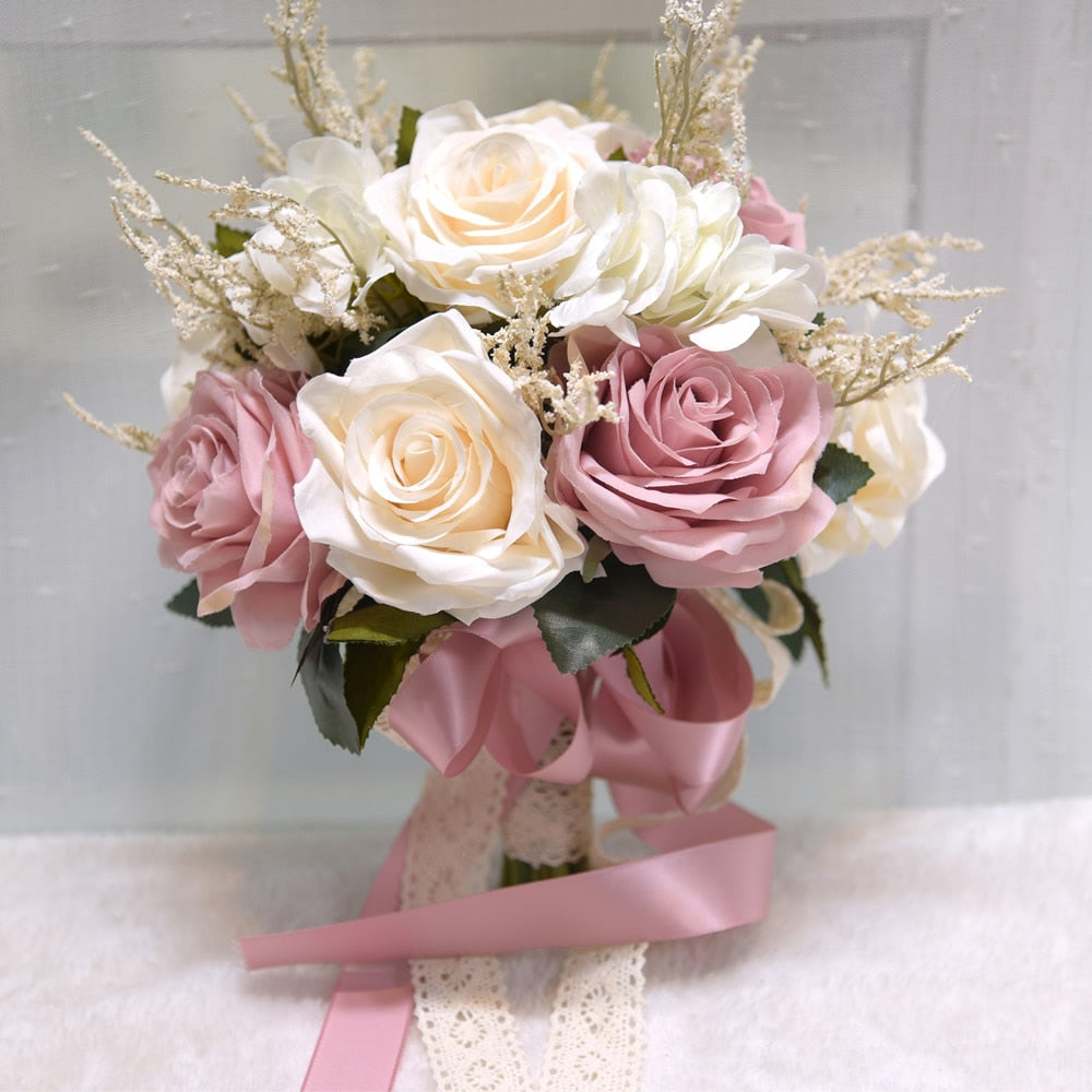 Rustic Vintage Cascading Bridal Bouquet