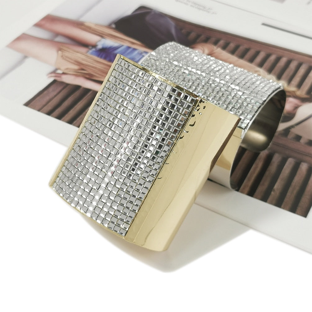 Luxury Sparkling Rhinestones Alloy Cuff