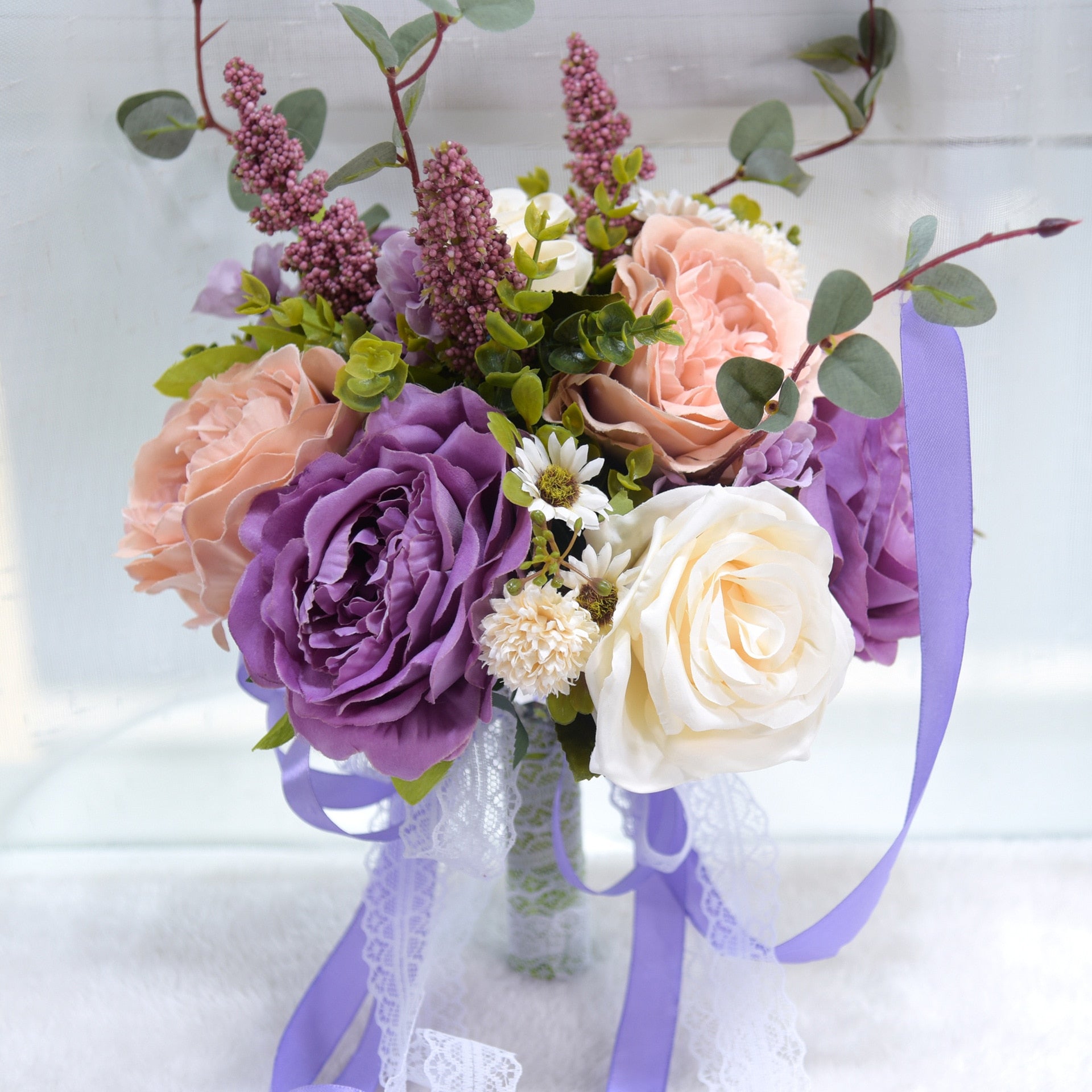 Rustic Vintage Cascading Bridal Bouquet