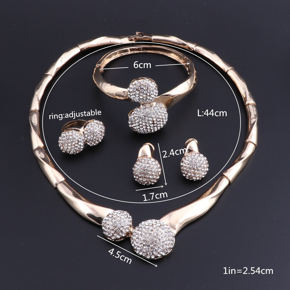 Gold Silver Plated Bridal Jewelry Sets
