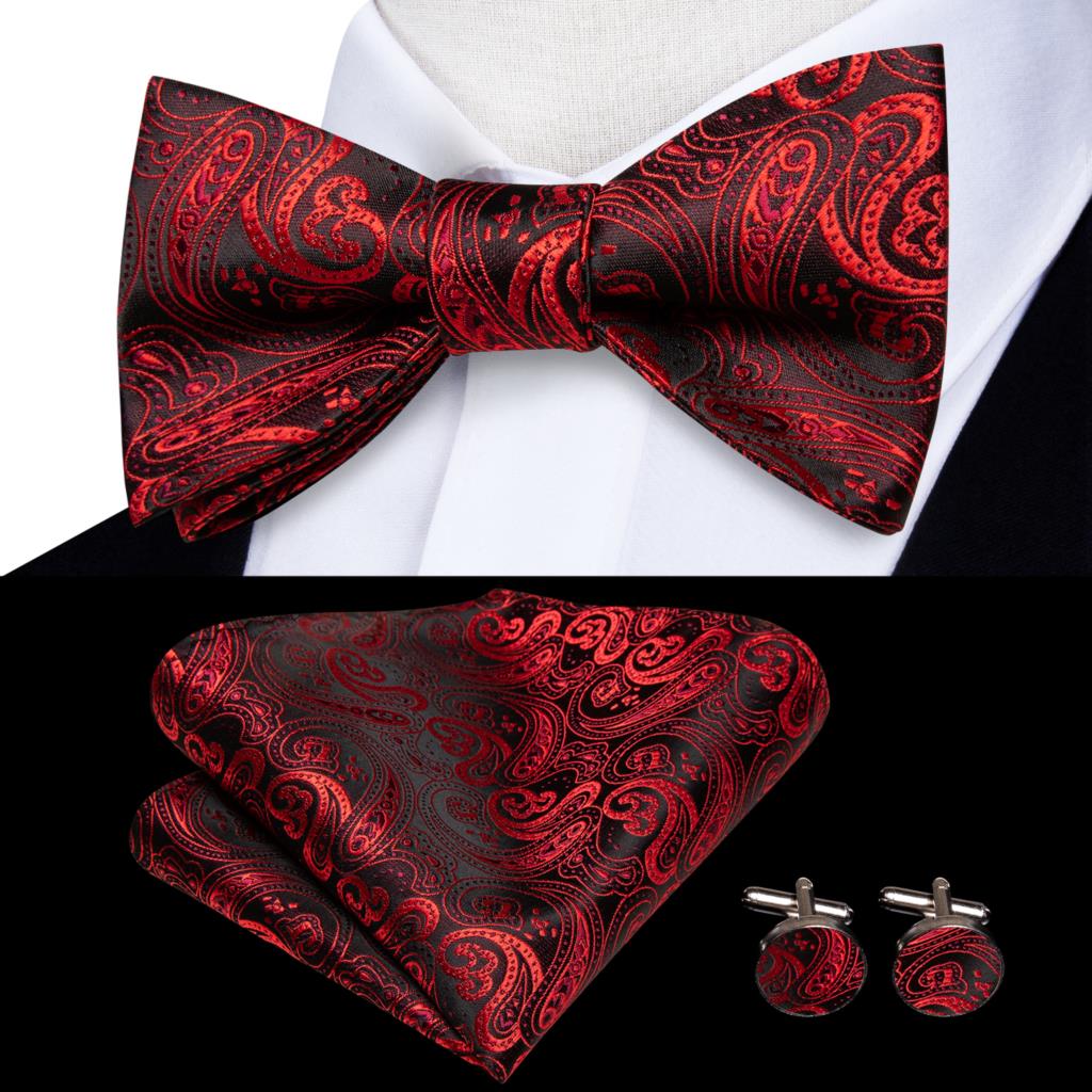 Jacquard Silk Self Bow Tie