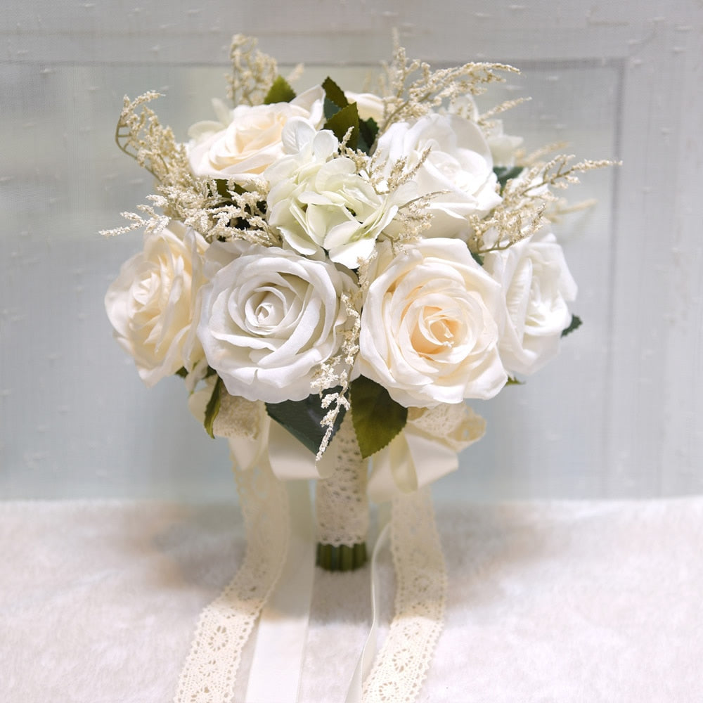 Rustic Vintage Cascading Bridal Bouquet