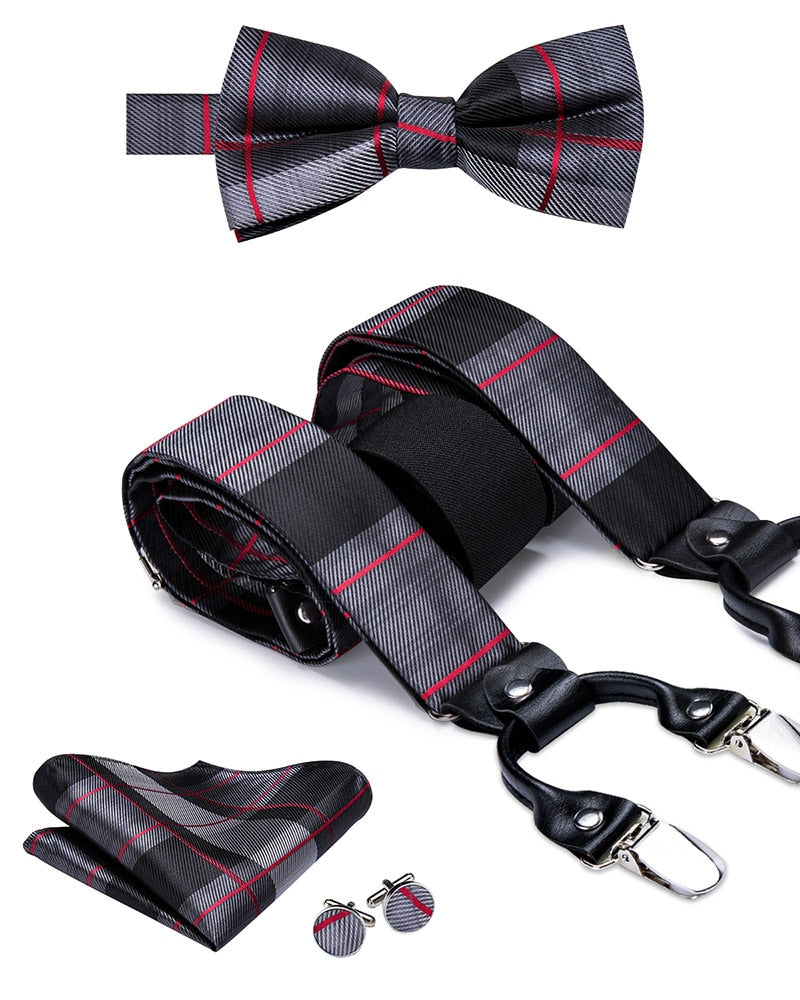 Men's Suspenders Bow Tie