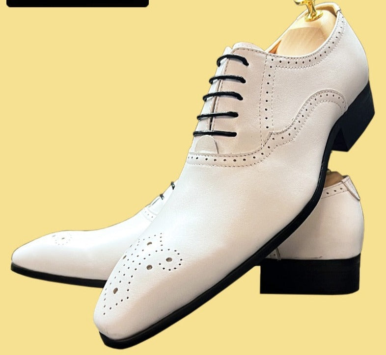 Oxford White Black Shoes