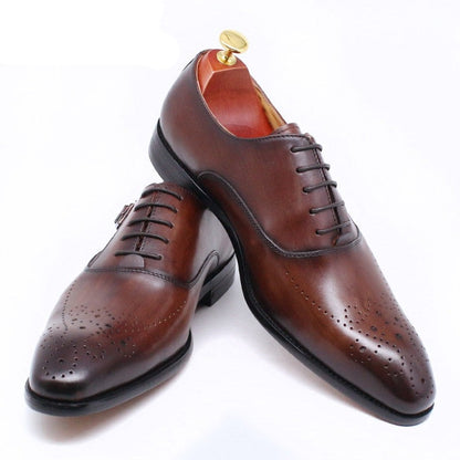 Oxford Shoes Men Buckle Strap