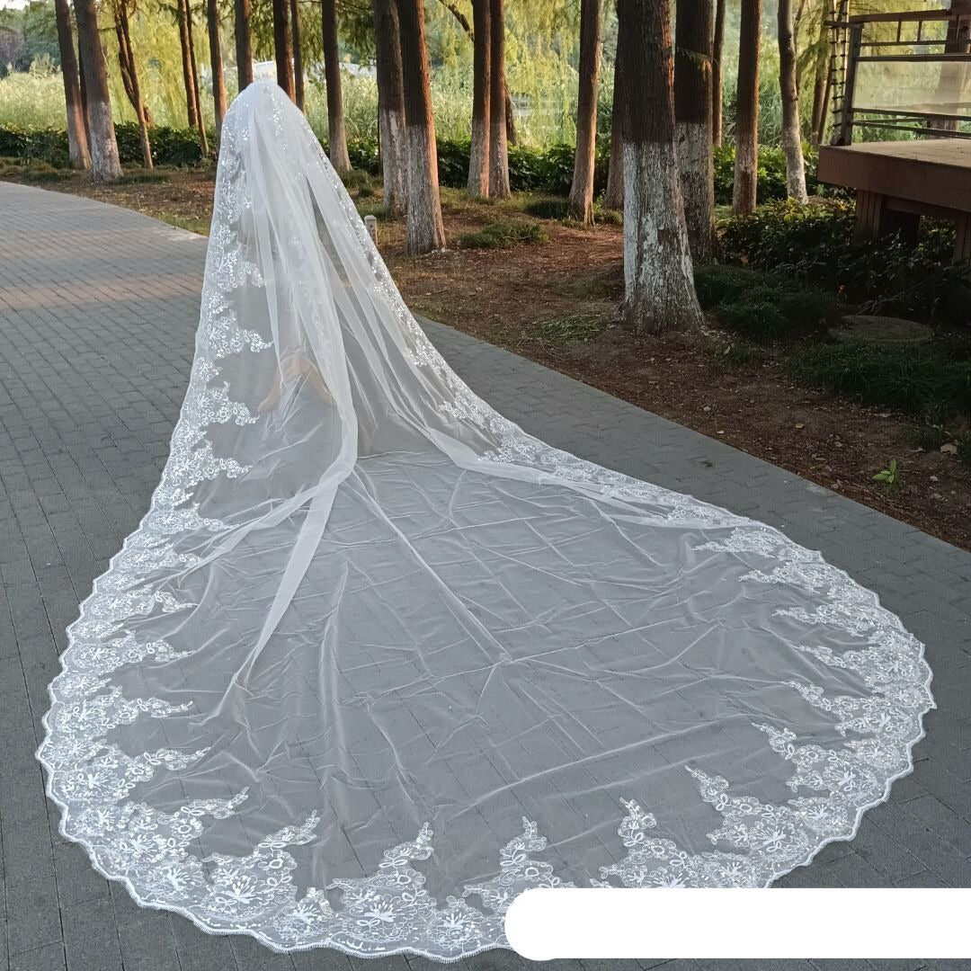 Full Lace Edge Wedding Veil