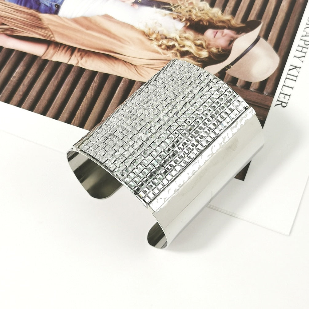 Luxury Sparkling Rhinestones Alloy Cuff