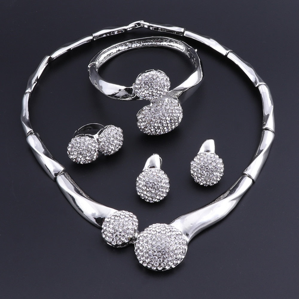 Gold Silver Plated Bridal Jewelry Sets