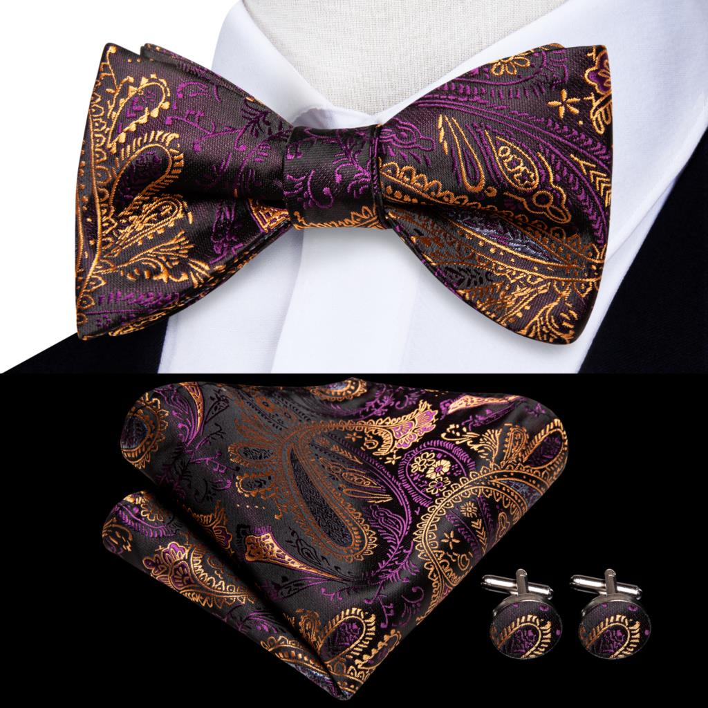 Jacquard Silk Self Bow Tie