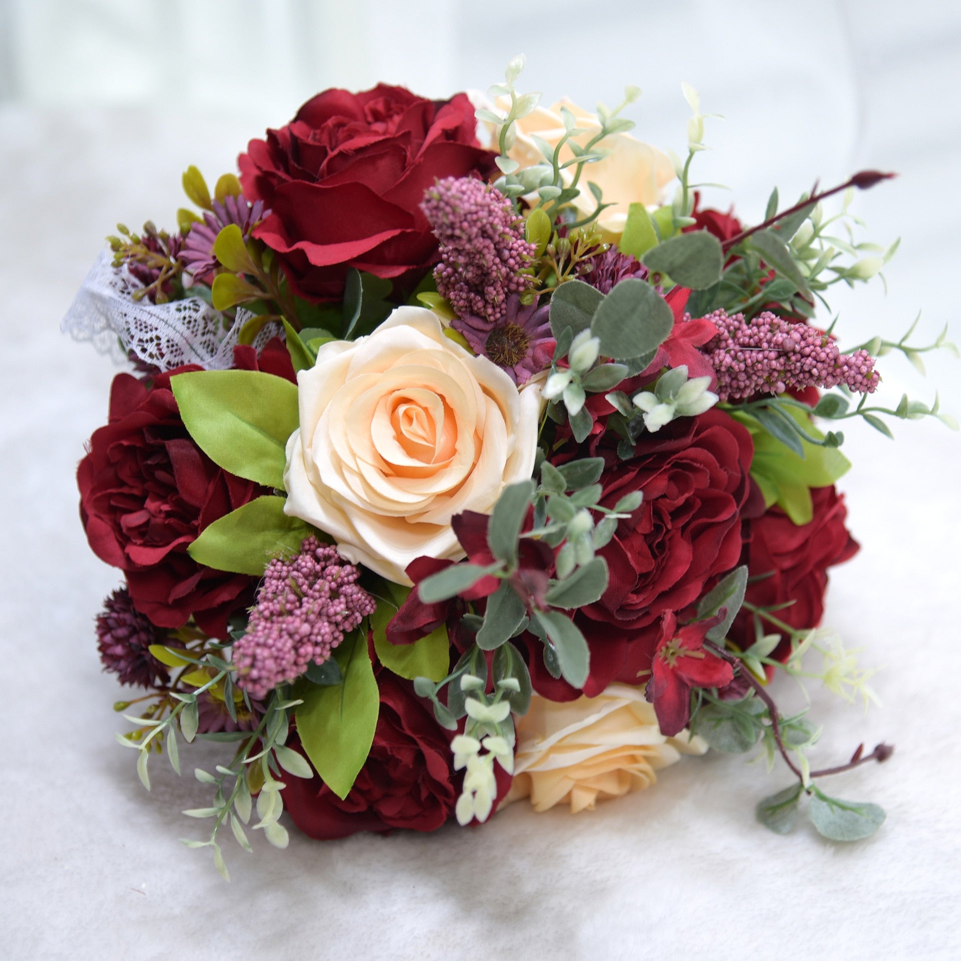 Rustic Vintage Cascading Bridal Bouquet