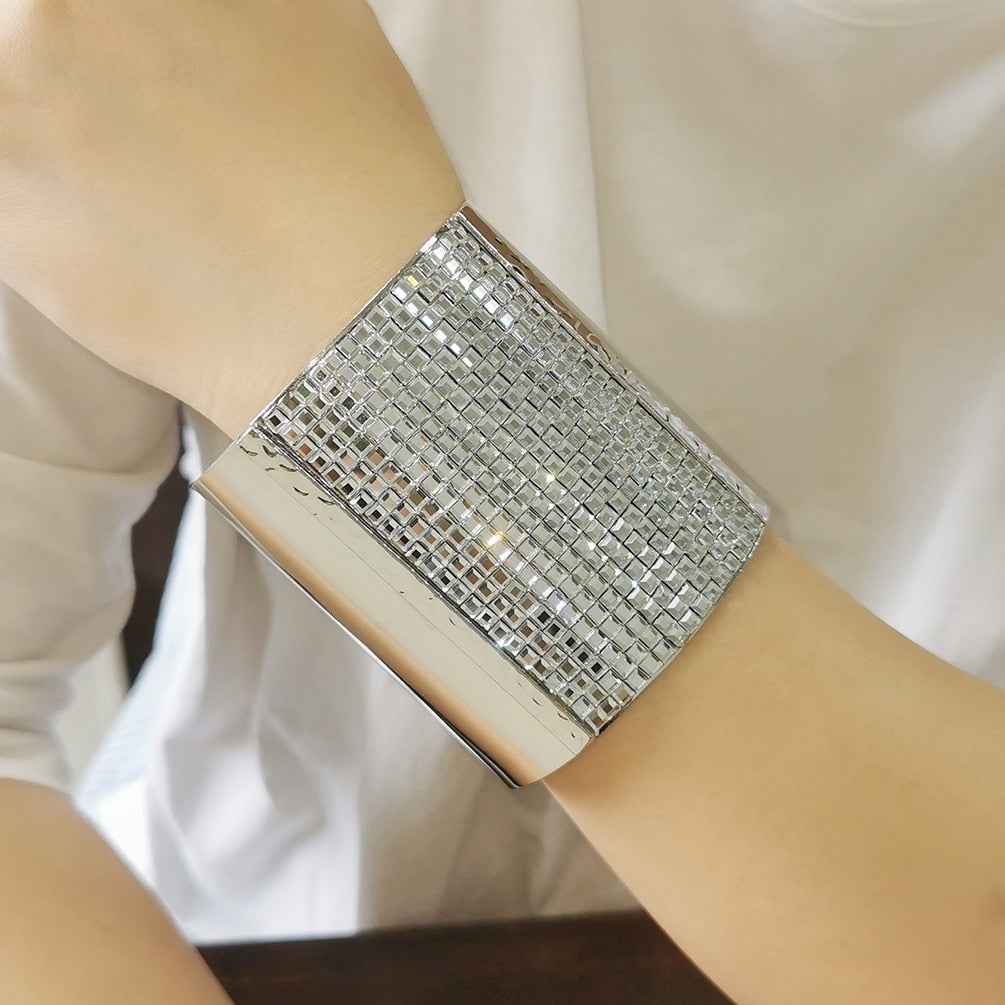 Luxury Sparkling Rhinestones Alloy Cuff