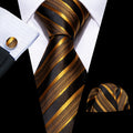 Fashion Gold Striped Tie Set