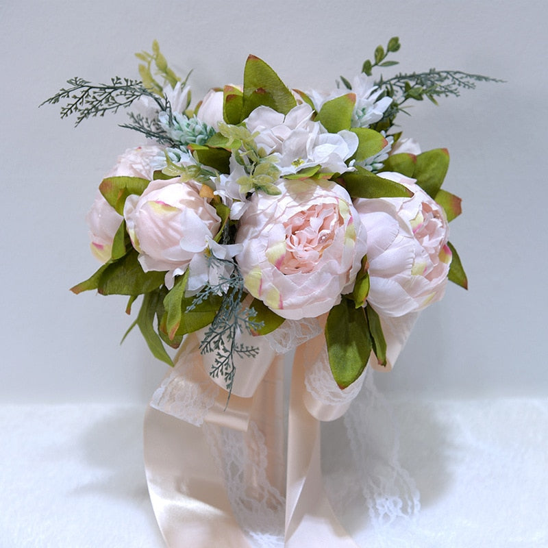 Rustic Vintage Cascading Bridal Bouquet