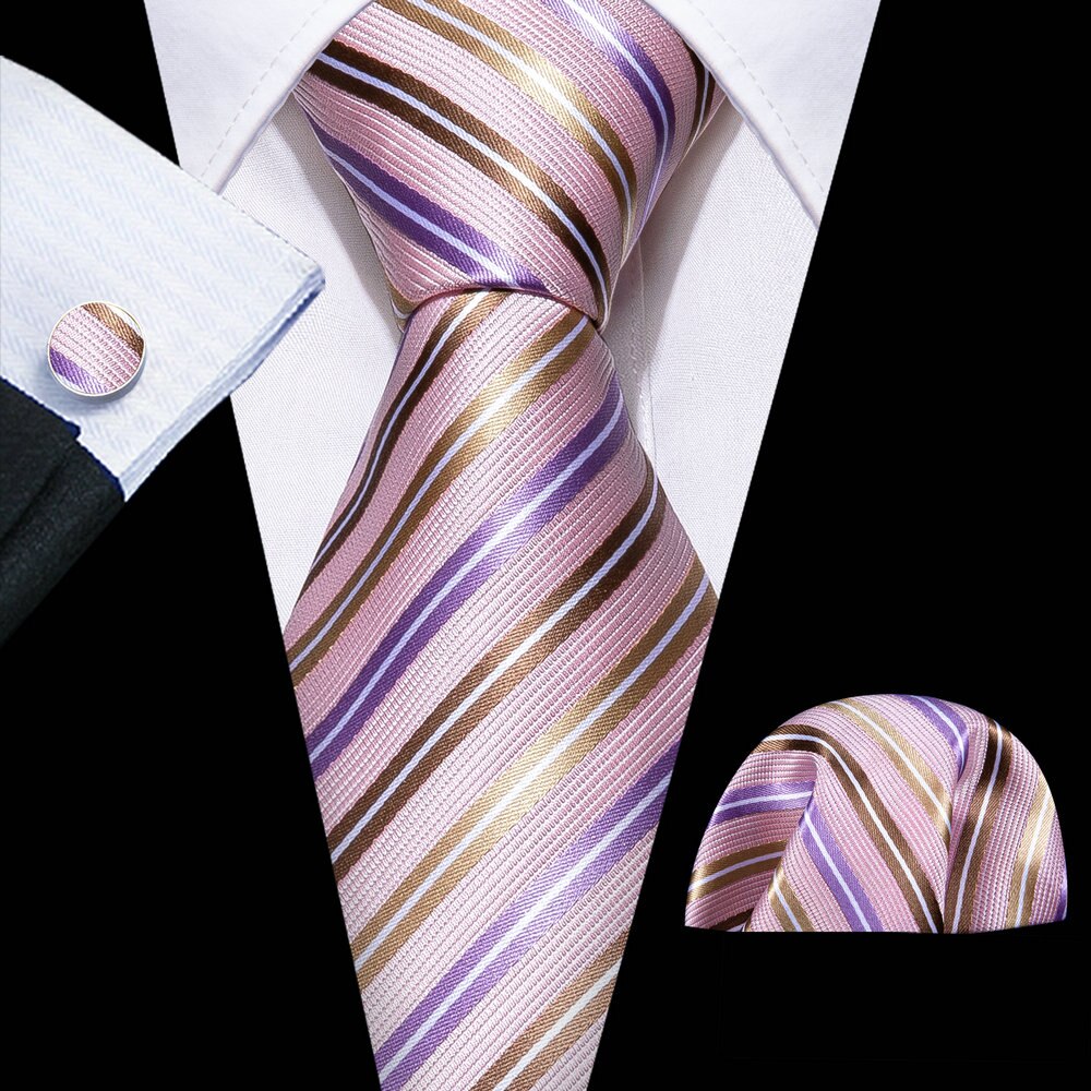 Fashion Gold Striped Tie Set