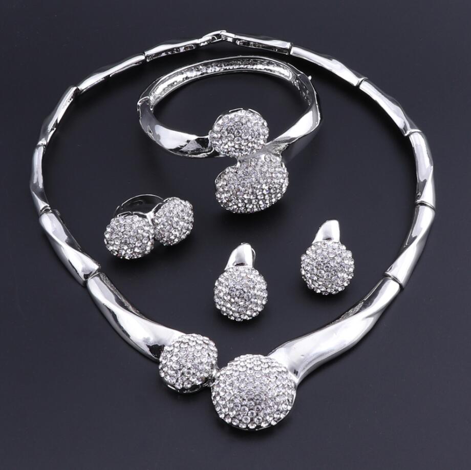 Gold Silver Plated Bridal Jewelry Sets